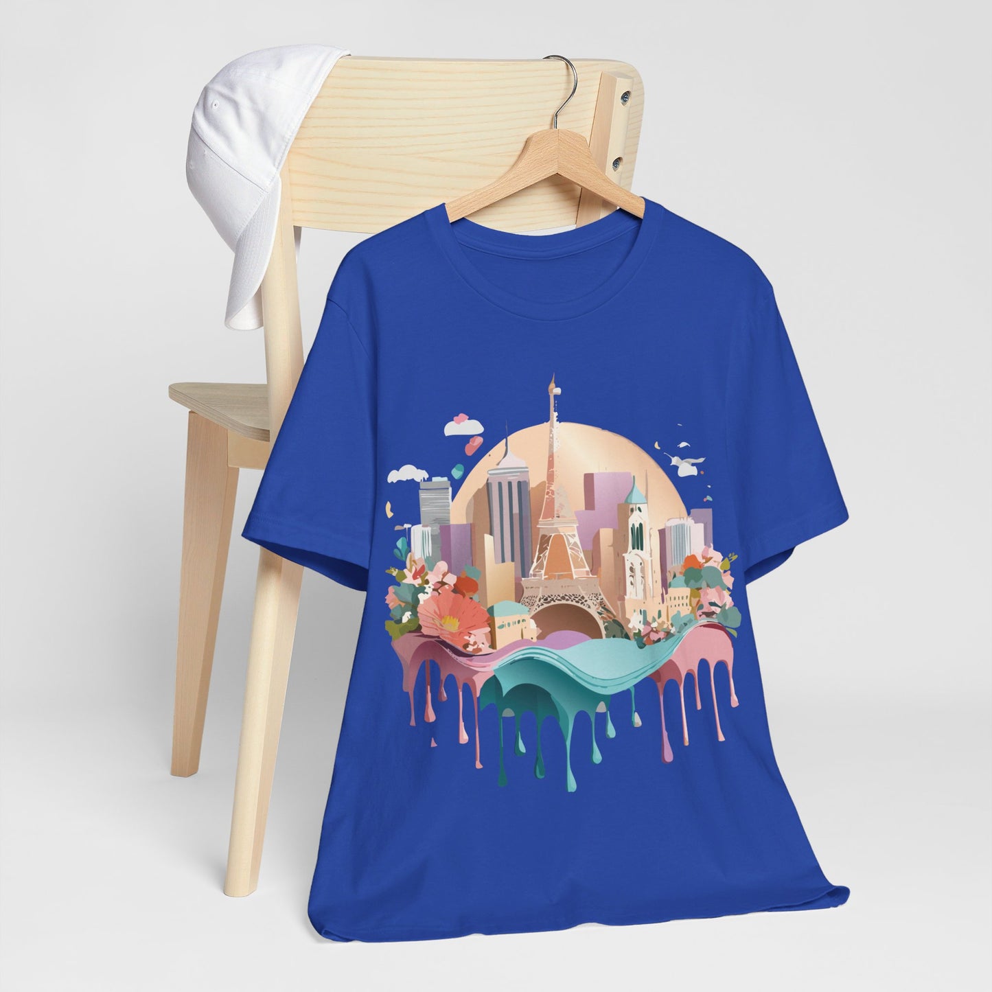 Natural Cotton Tee Shirt - Beautiful Places Collection - Paris Printify