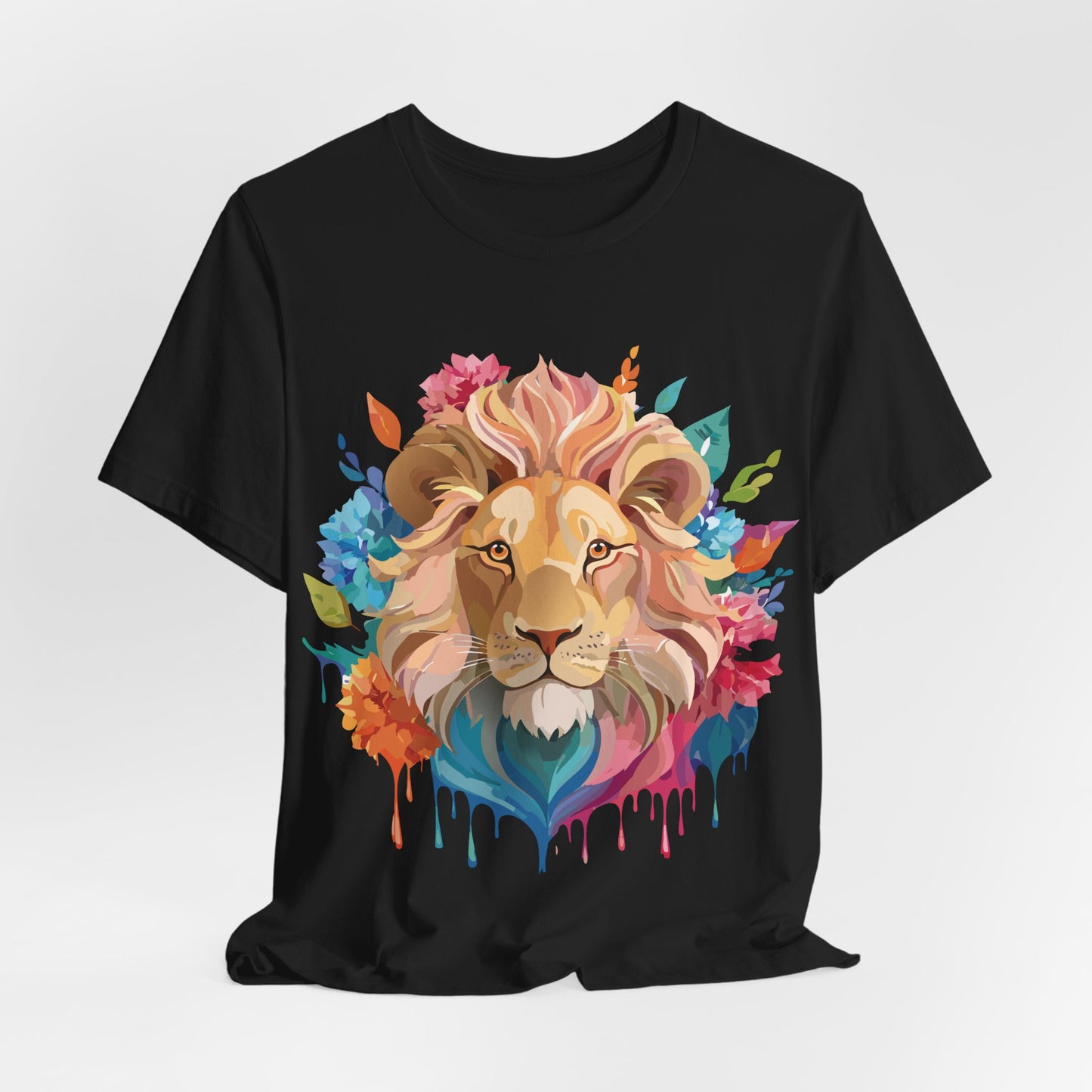 Natural Cotton Tee Shirt with Lion