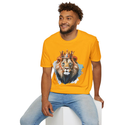 Lion Shirt Unisex Animal Tee Gildan Softstyle 64000 100 Percent Ring Spun Cotton