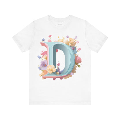 Natural Cotton Tee Shirt - Letters Collection - D Printify