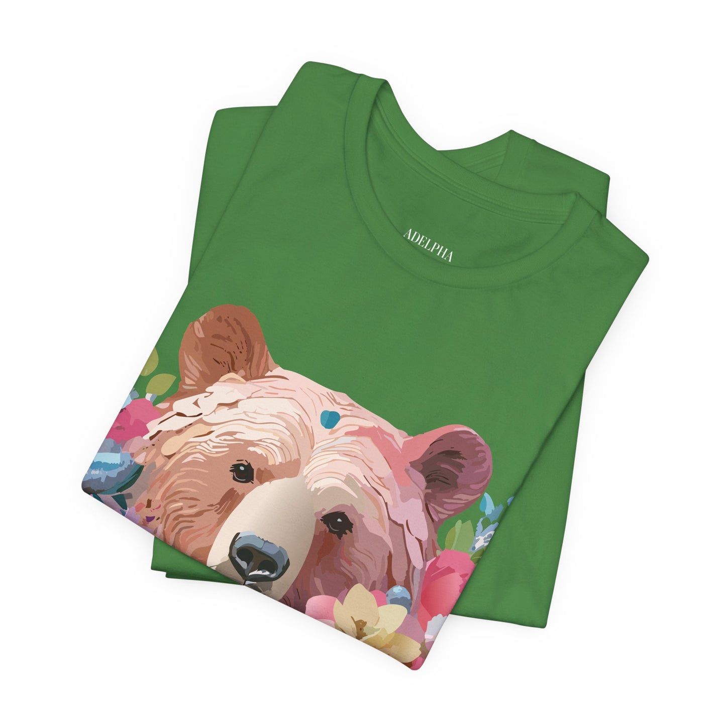 Natural Cotton Tee Shirt with Bear