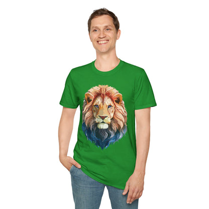 Lion Shirt Unisex Animal Tee Ring Spun Cotton Softstyle Tee Gildan