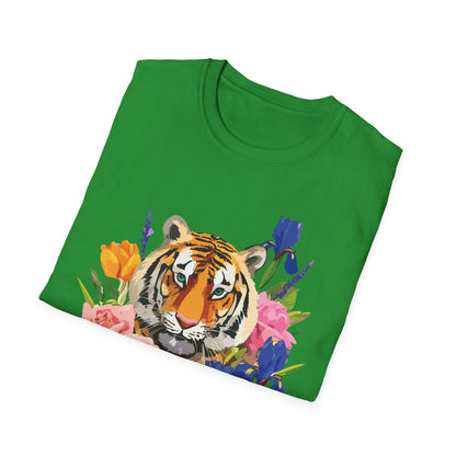 Tiger Shirt Unisex Animal Tee Gildan Softstyle 64000 100 Percent Cotton