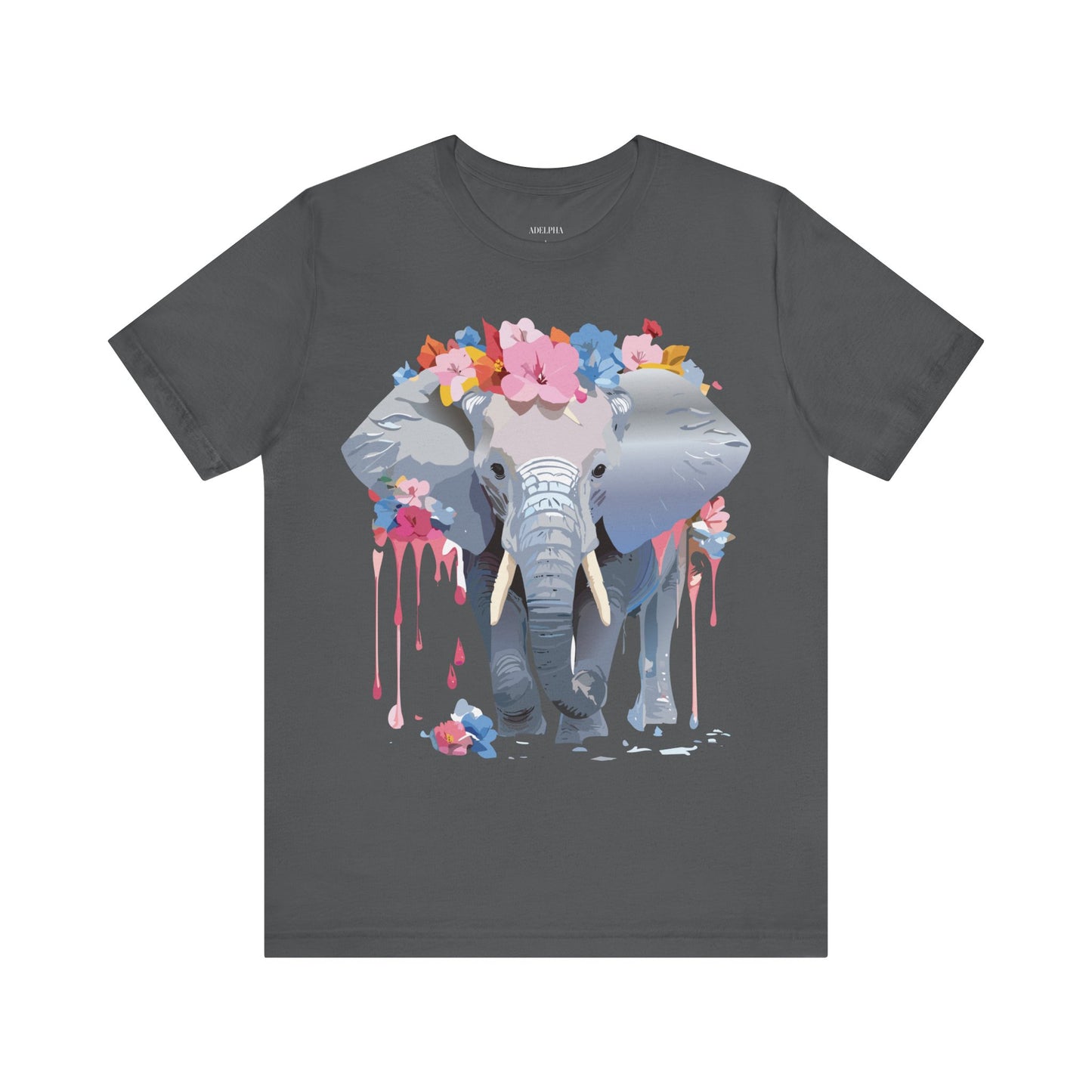 Natural Cotton Tee Shirt with Elephant