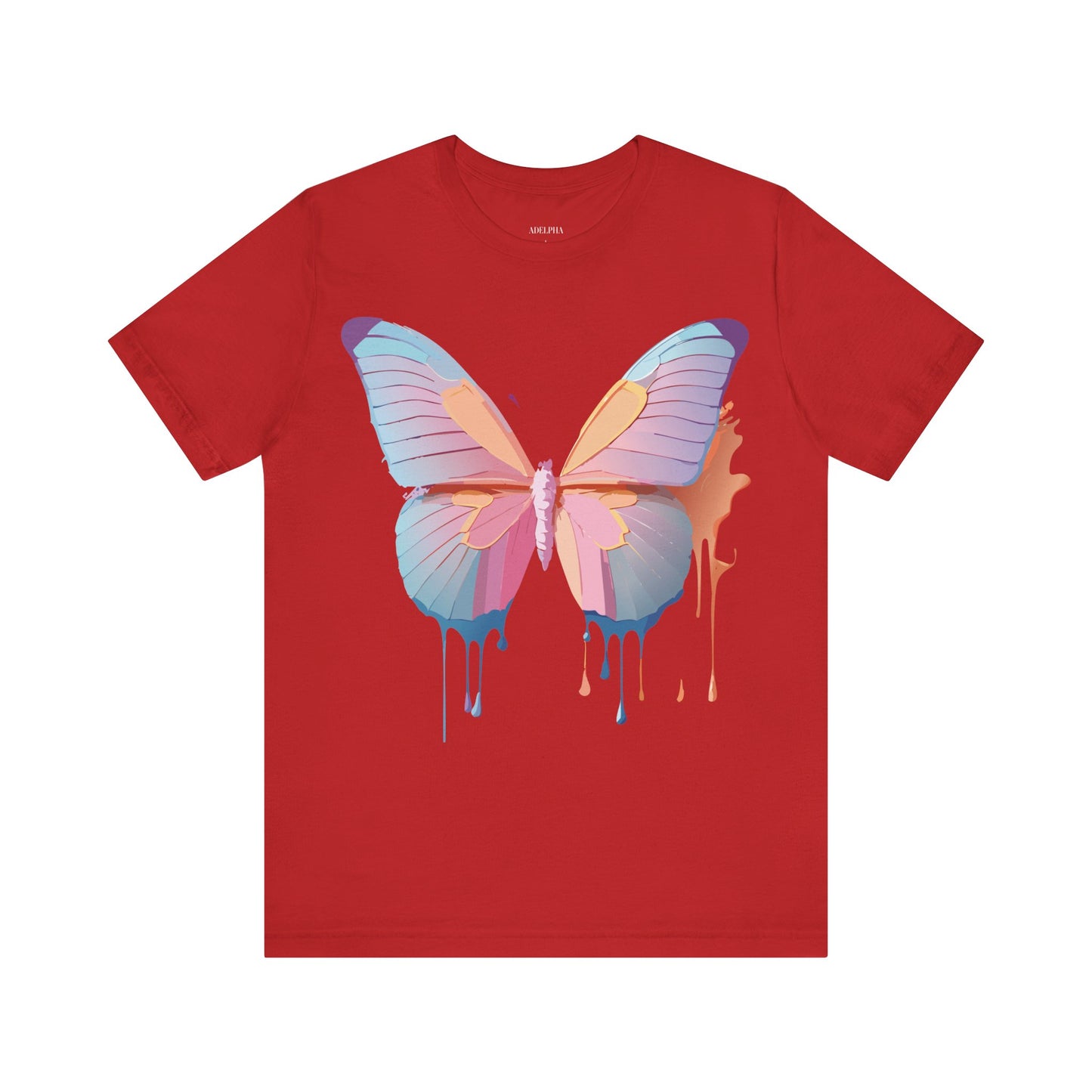 Natural Cotton Tee Shirt with Butterfly