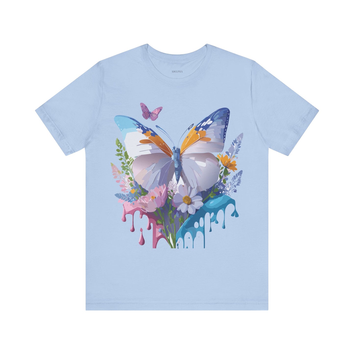 T-shirt en coton naturel avec papillon