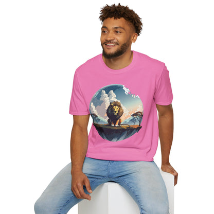 Lion Shirt Unisex Animal Tee Gildan Softstyle 64000 One Hundred Percent Cotton