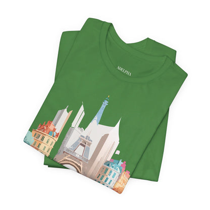 Natural Cotton Tee Shirt - Beautiful Places Collection - Paris Printify
