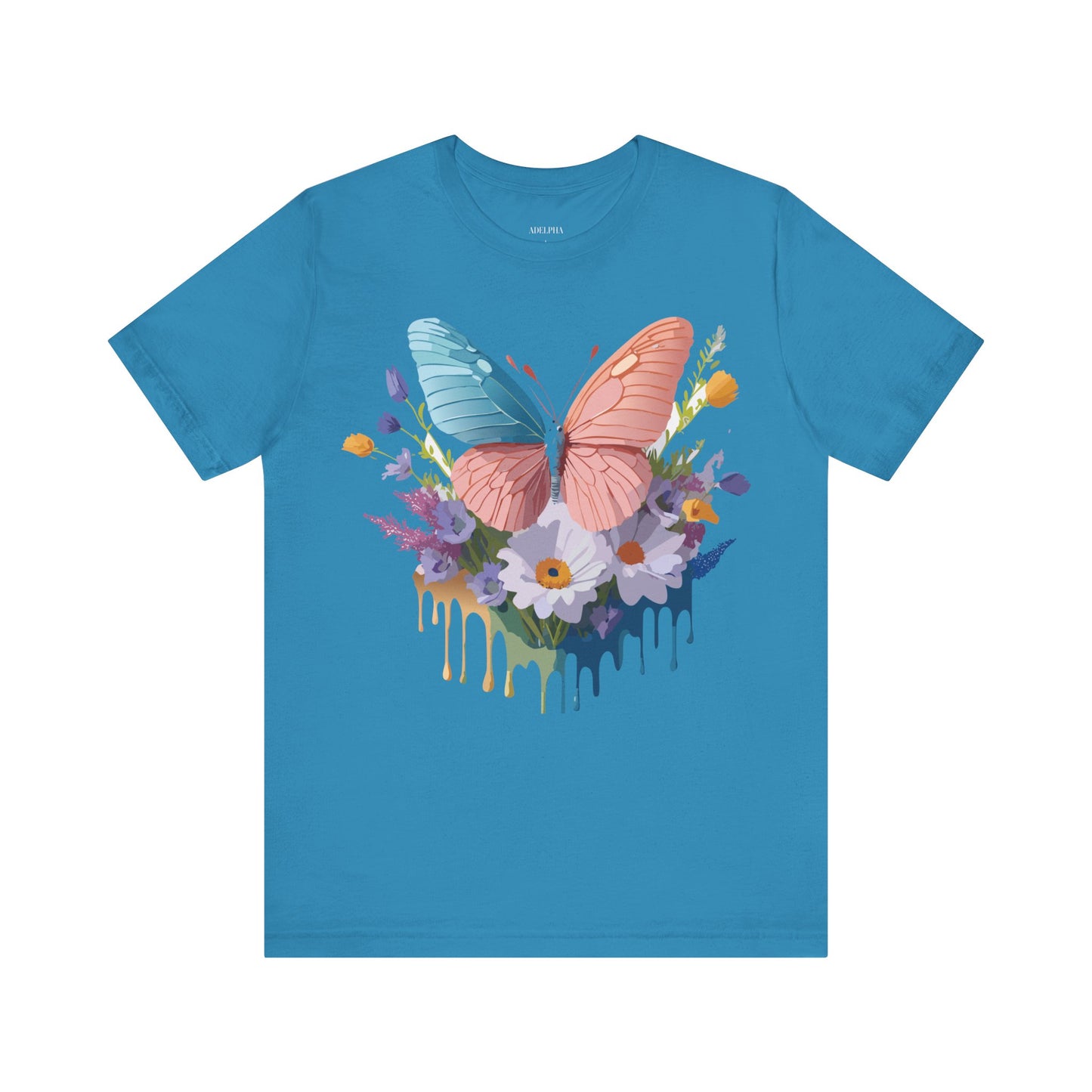 T-shirt en coton naturel avec papillon