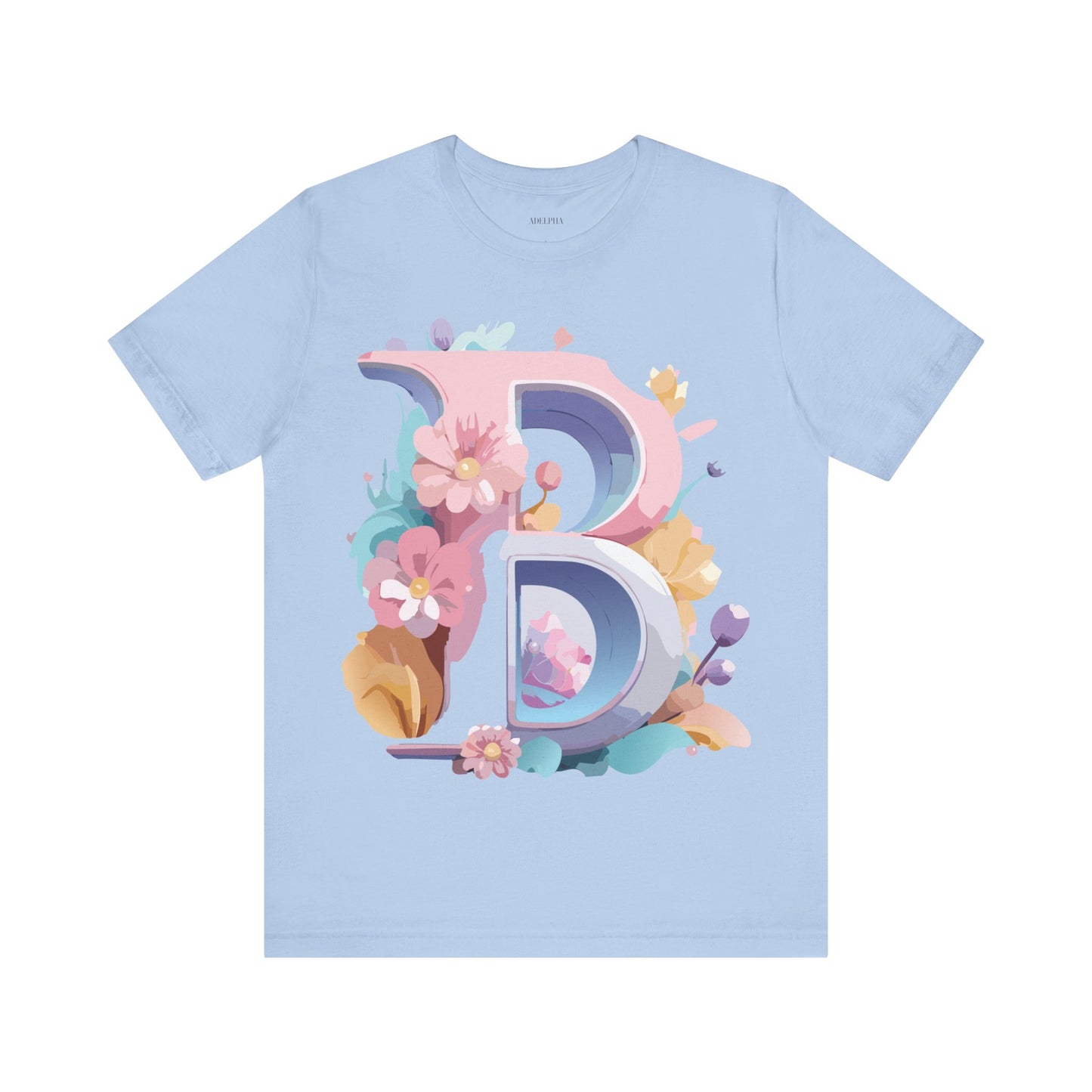 Natural Cotton Tee Shirt - Letters Collection - B