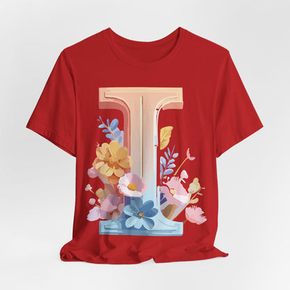Natural Cotton Tee Shirt - Letters Collection - I Printify