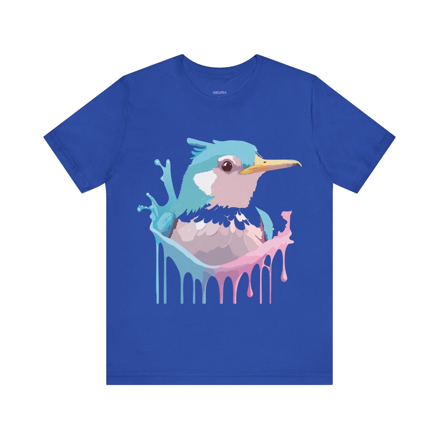 Natural Cotton Tee Shirt with Bird