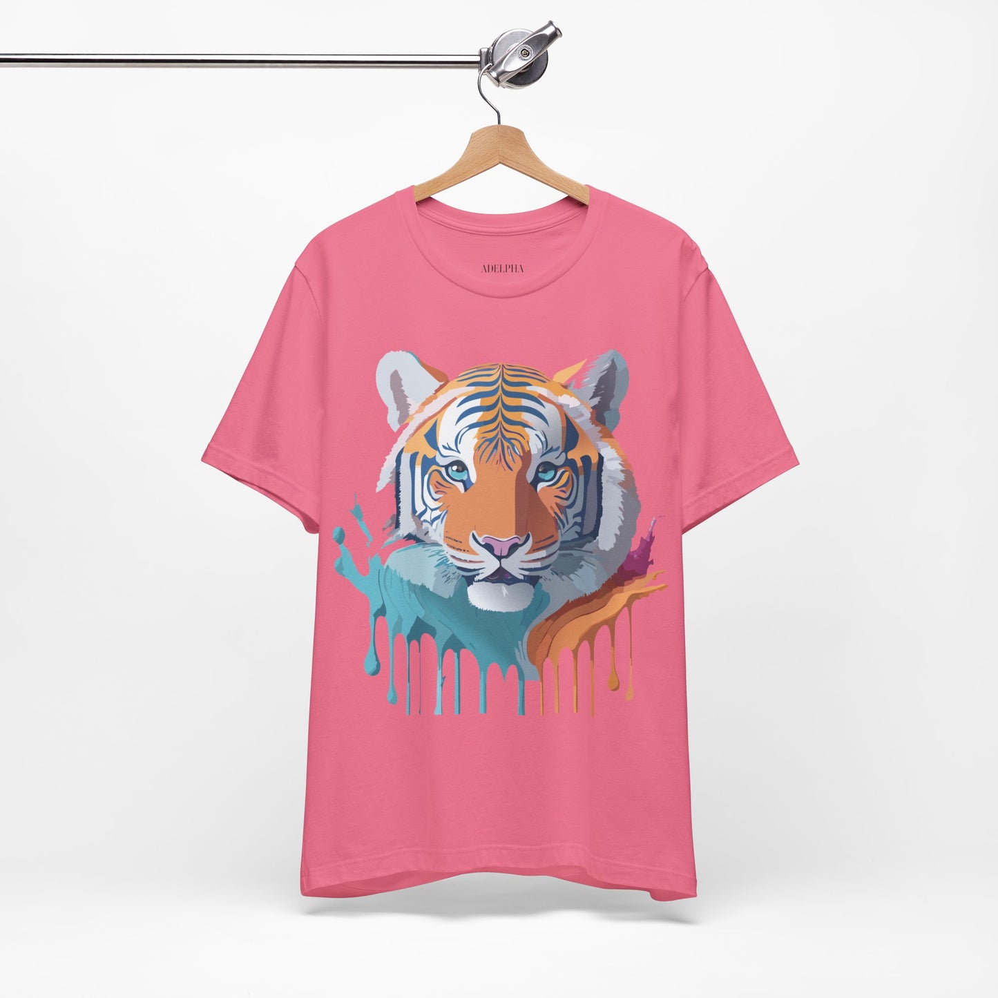 Natural Cotton Tee Shirt with Tiger