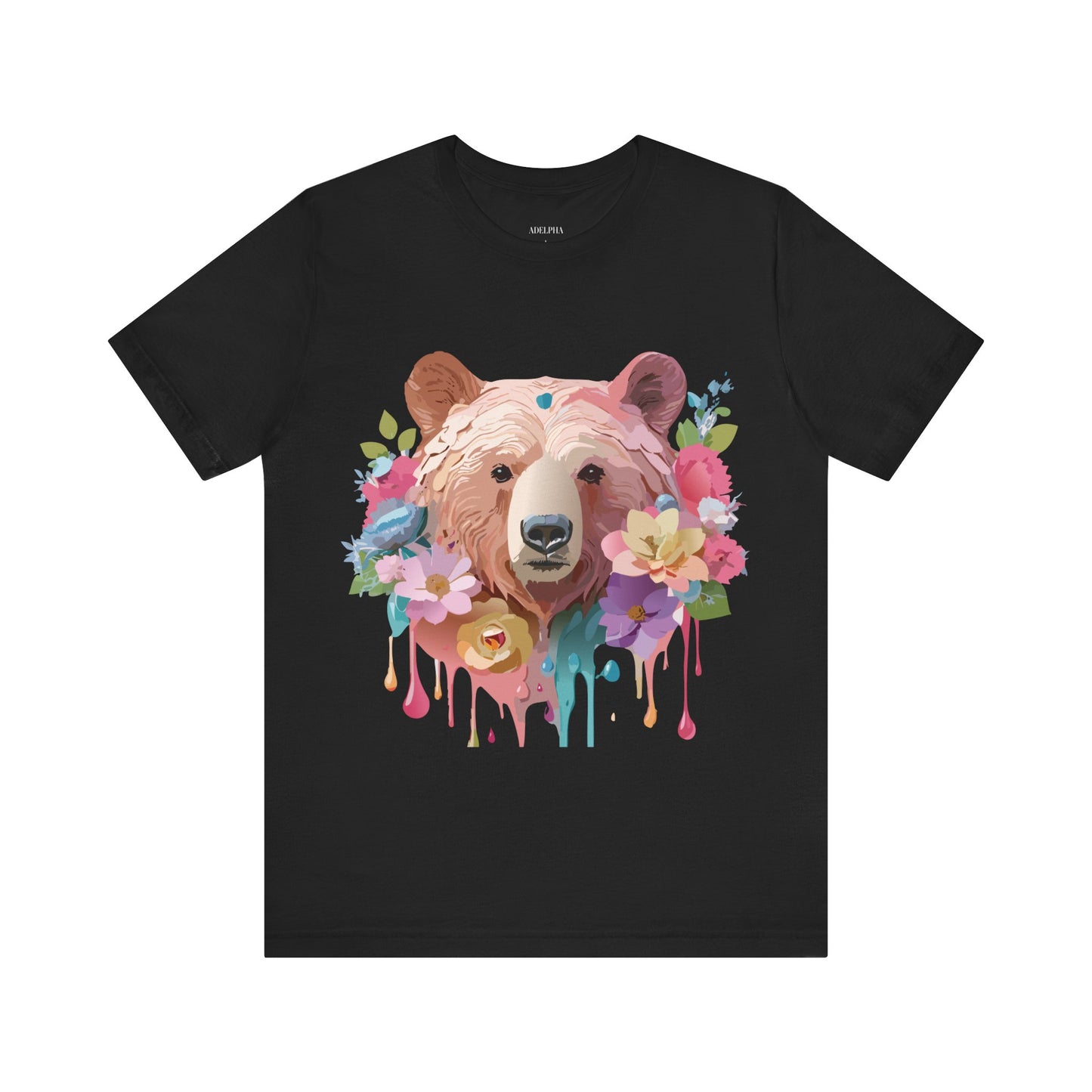 Natural Cotton Tee Shirt with Bear