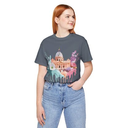 Natural Cotton Tee Shirt - Beautiful Places Collection - Rome Printify