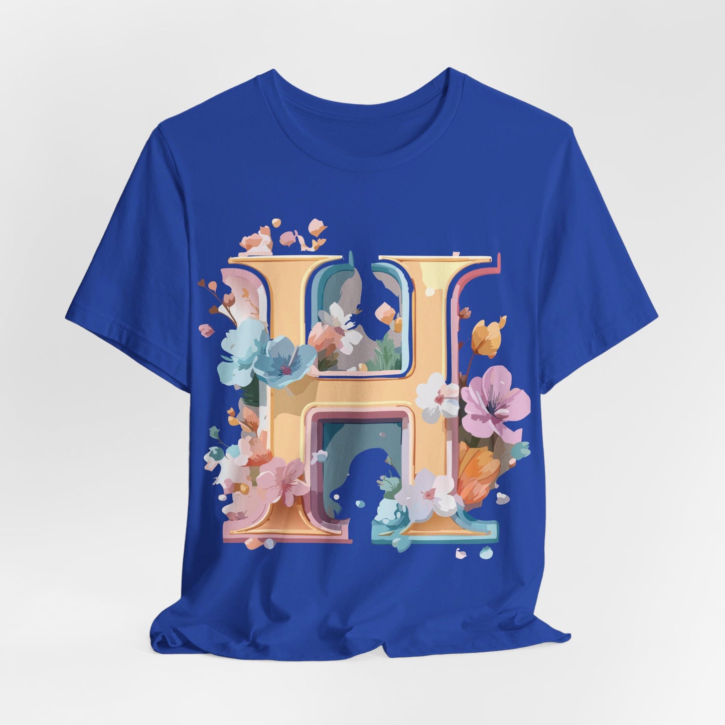 Natural Cotton Tee Shirt - Letters Collection - H