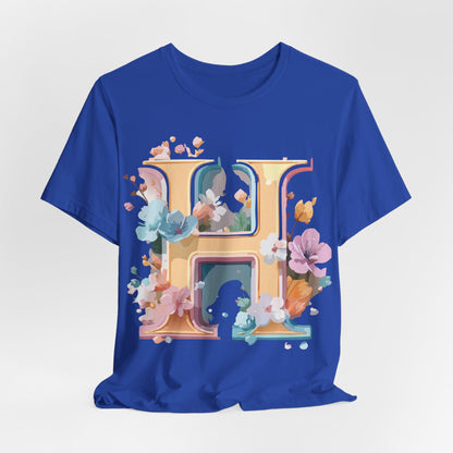 Natural Cotton Tee Shirt - Letters Collection - H Printify