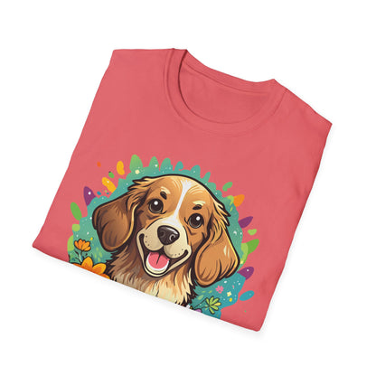 Dog Lover Unisex Animal Print T Shirt Cotton Tee Gildan Softstyle 64000