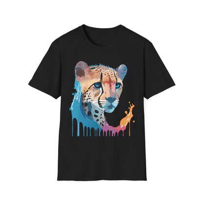Cheetah Shirt Unisex Tee Softstyle Gildan 64000 100 Percent Ring Spun Cotton