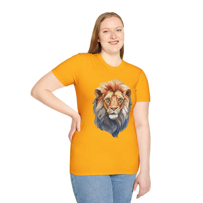 Lion Shirt Unisex Animal Tee Gildan Softstyle 64000 Cotton Tee