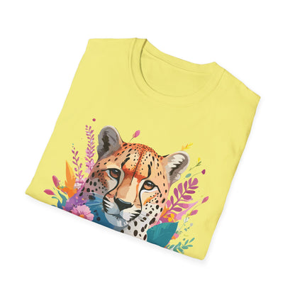 Unisex Cheetah Print Tee Softstyle Gildan 64000 Lightweight Apparel