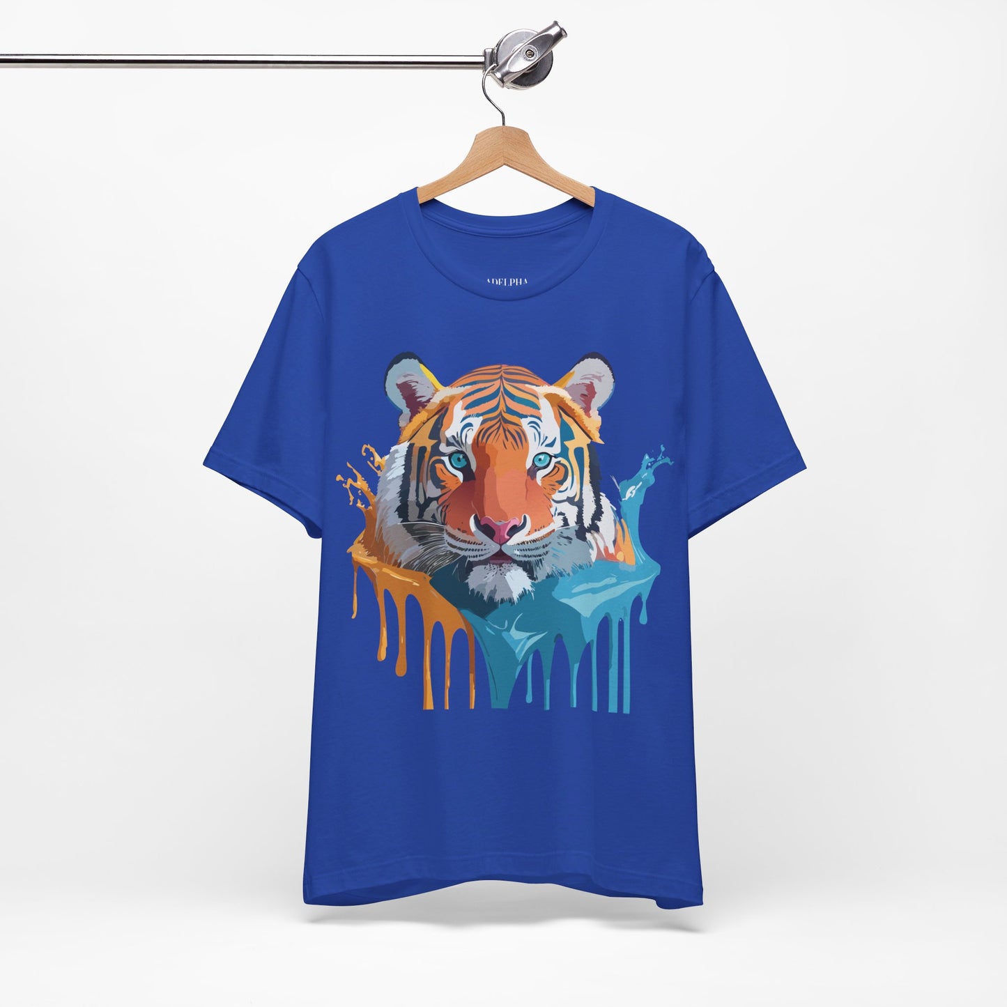 Natural Cotton Tee Shirt with Tiger