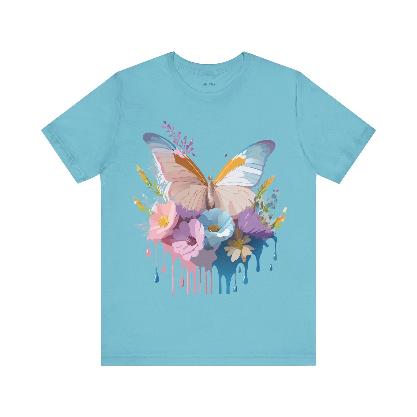 T-shirt en coton naturel avec papillon