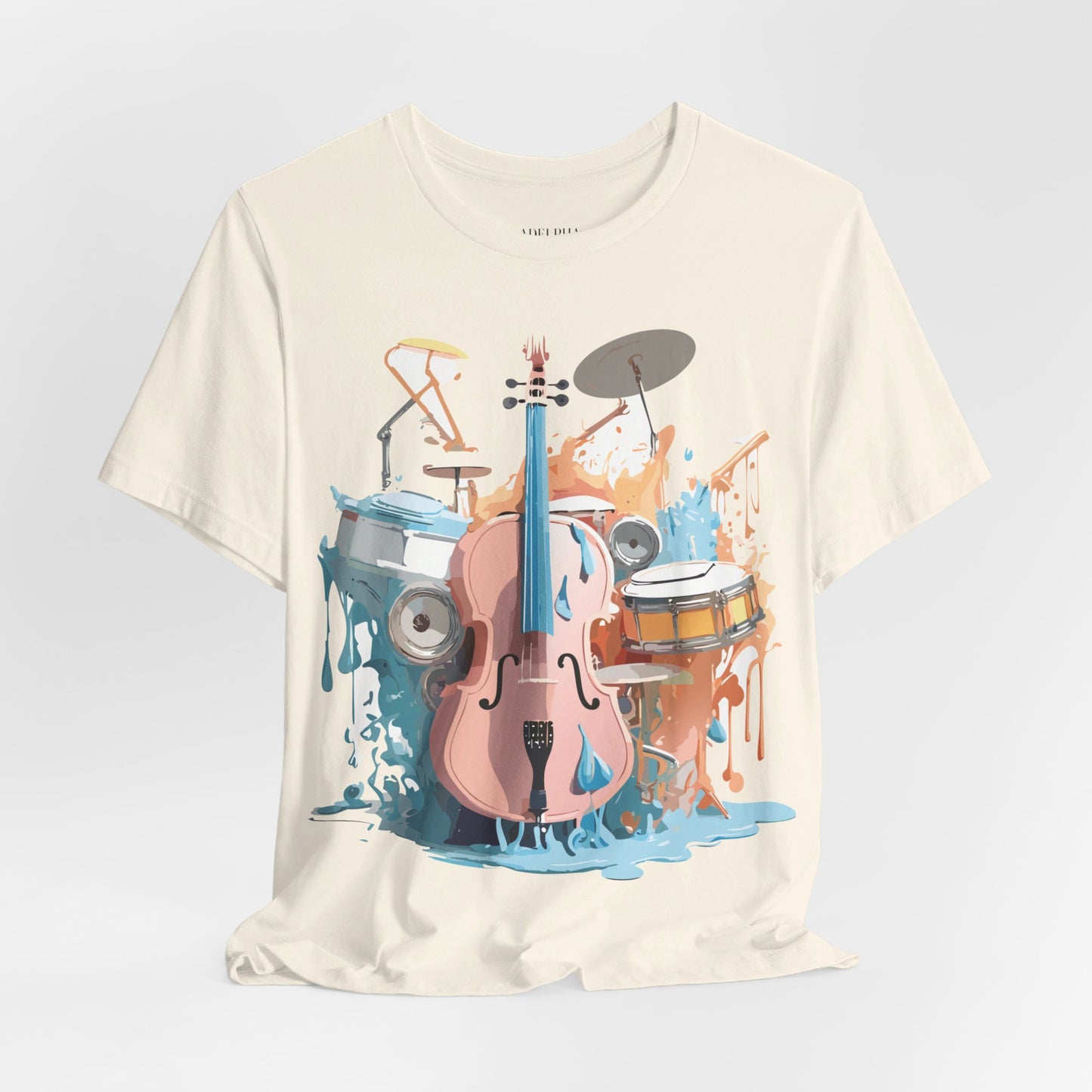 T-Shirt aus natürlicher Baumwolle – Musikkollektion