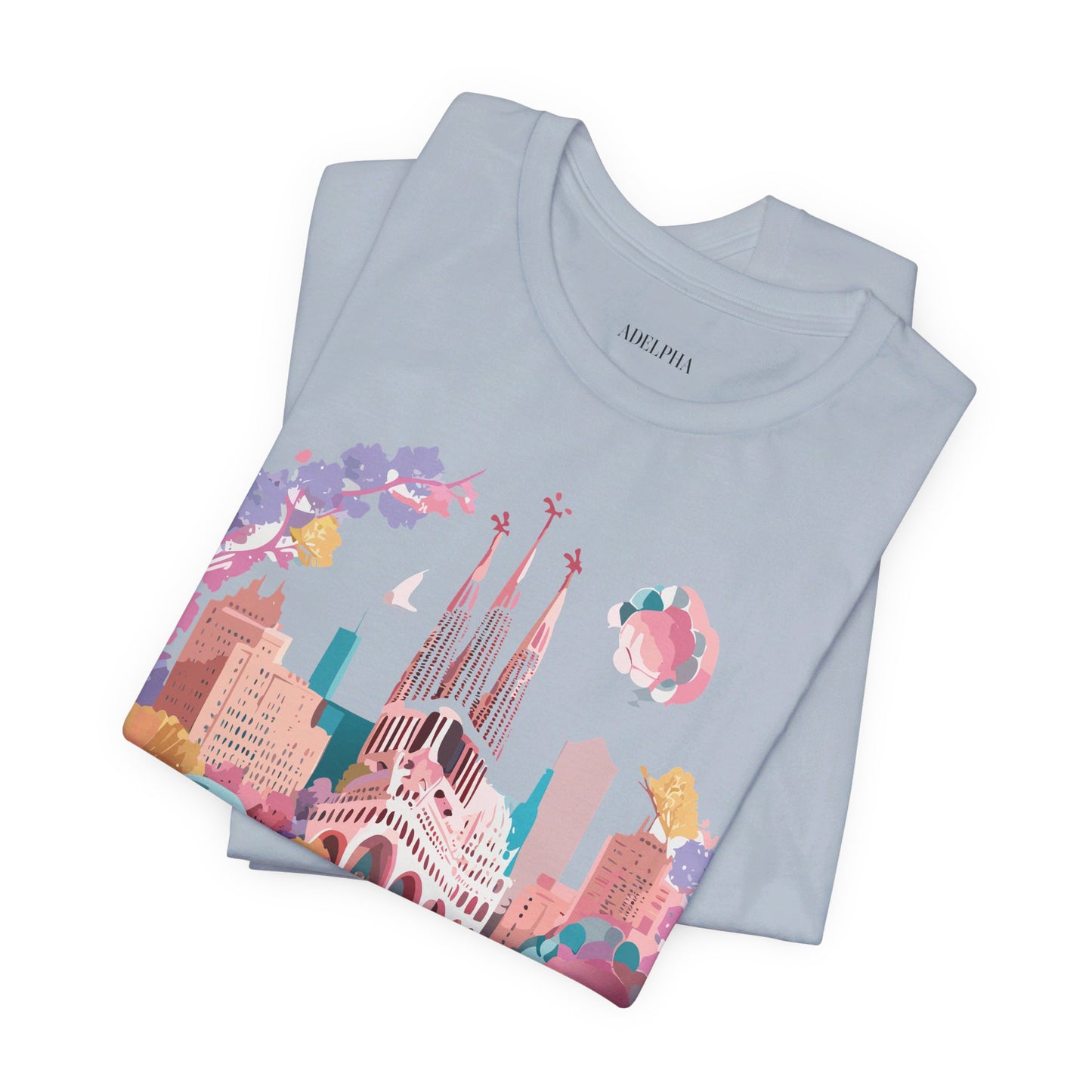 T-Shirt aus natürlicher Baumwolle – Kollektion „Beautiful Places“ – Barcelona