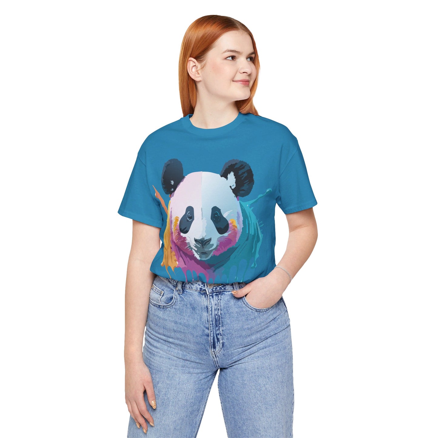 T-Shirt aus natürlicher Baumwolle mit Panda