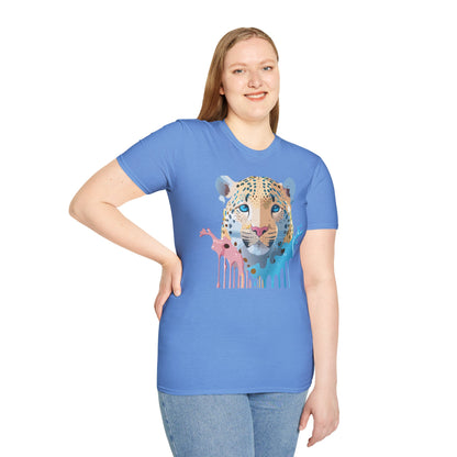 Unisex Cheetah Print Gildan Softstyle 64000 Short Sleeve T Shirt