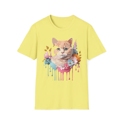 Cat Shirt Unisex Kitten Tee Softstyle Gildan 64000 Cotton Tee