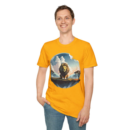 Lion Shirt Unisex Animal Tee Gildan Softstyle 64000 One Hundred Percent Cotton