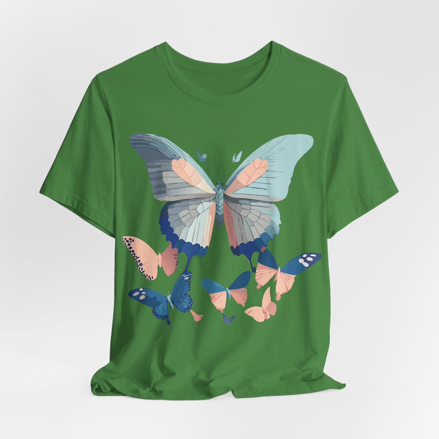 Natural Cotton Tee Shirt with Butterfly