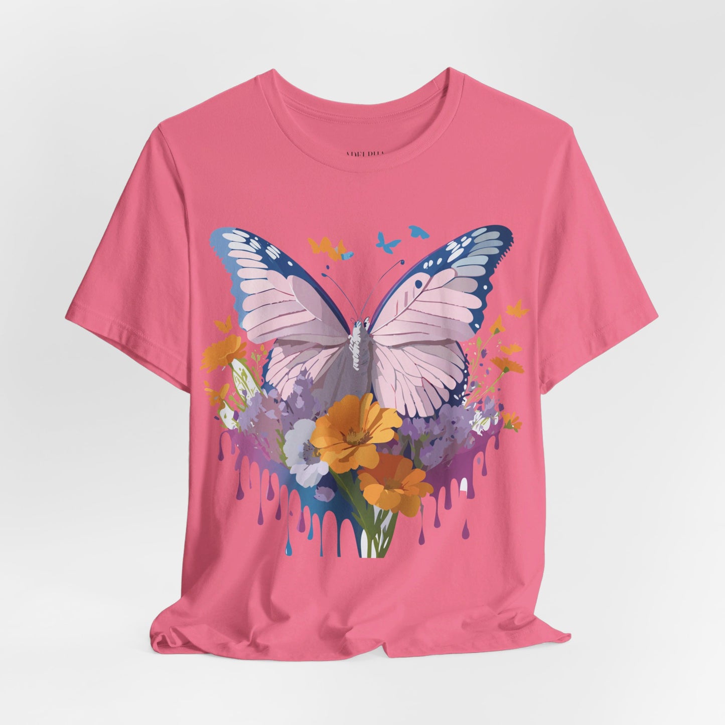 T-shirt en coton naturel avec papillon