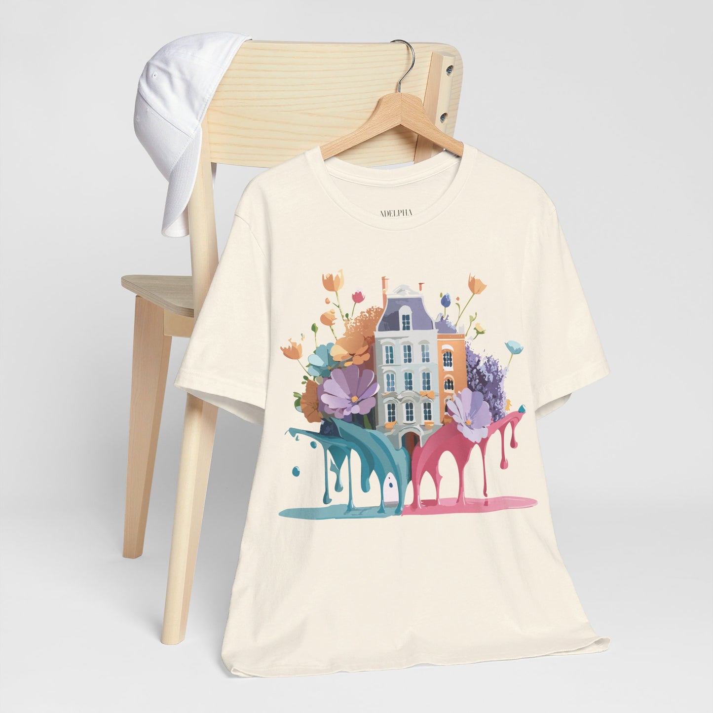 Natural Cotton Tee Shirt - Beautiful Places Collection - Amsterdam