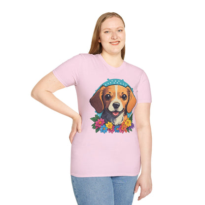 Dog Shirt Unisex Animal Tee Softstyle Cotton Ring Spun Comfort