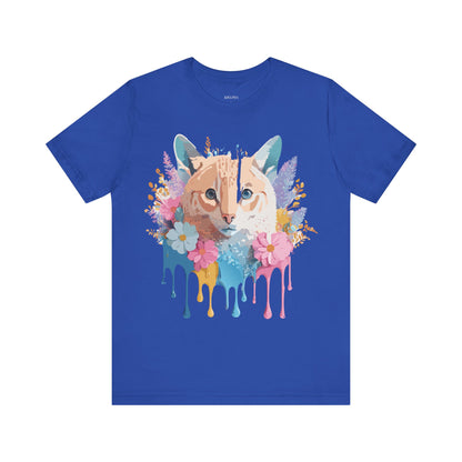 Natural Cotton Tee Shirt with Cat Printify