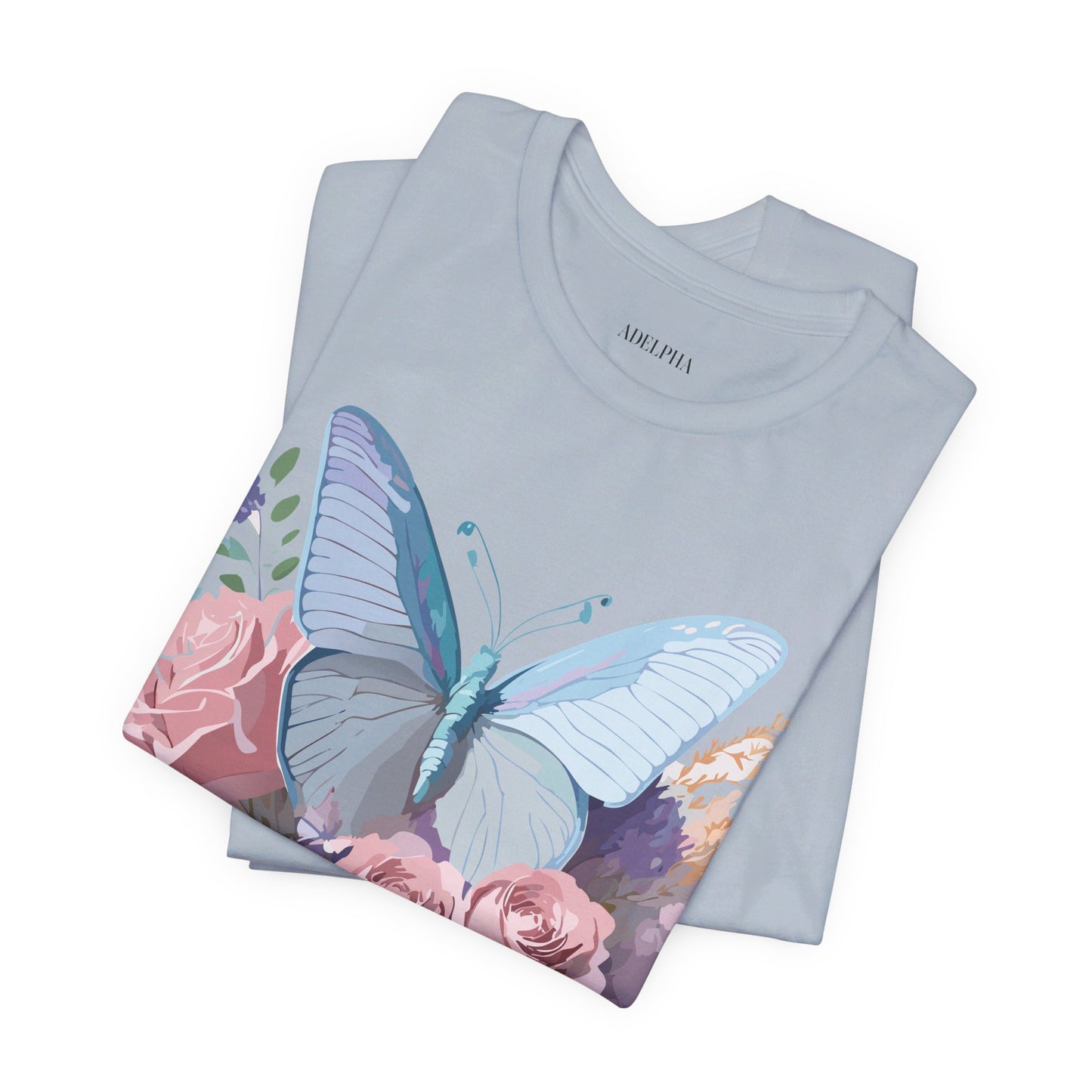 T-shirt en coton naturel avec papillon