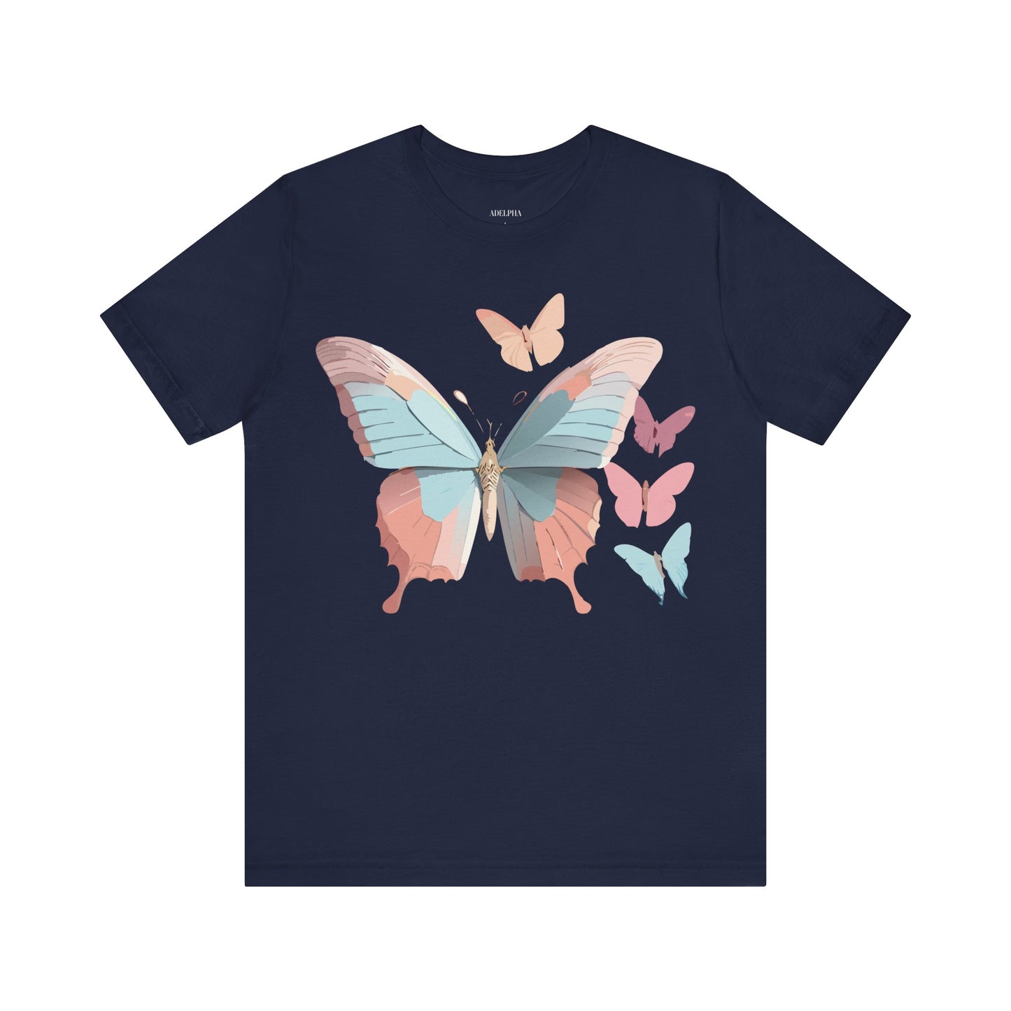 T-Shirt aus natürlicher Baumwolle mit Schmetterling