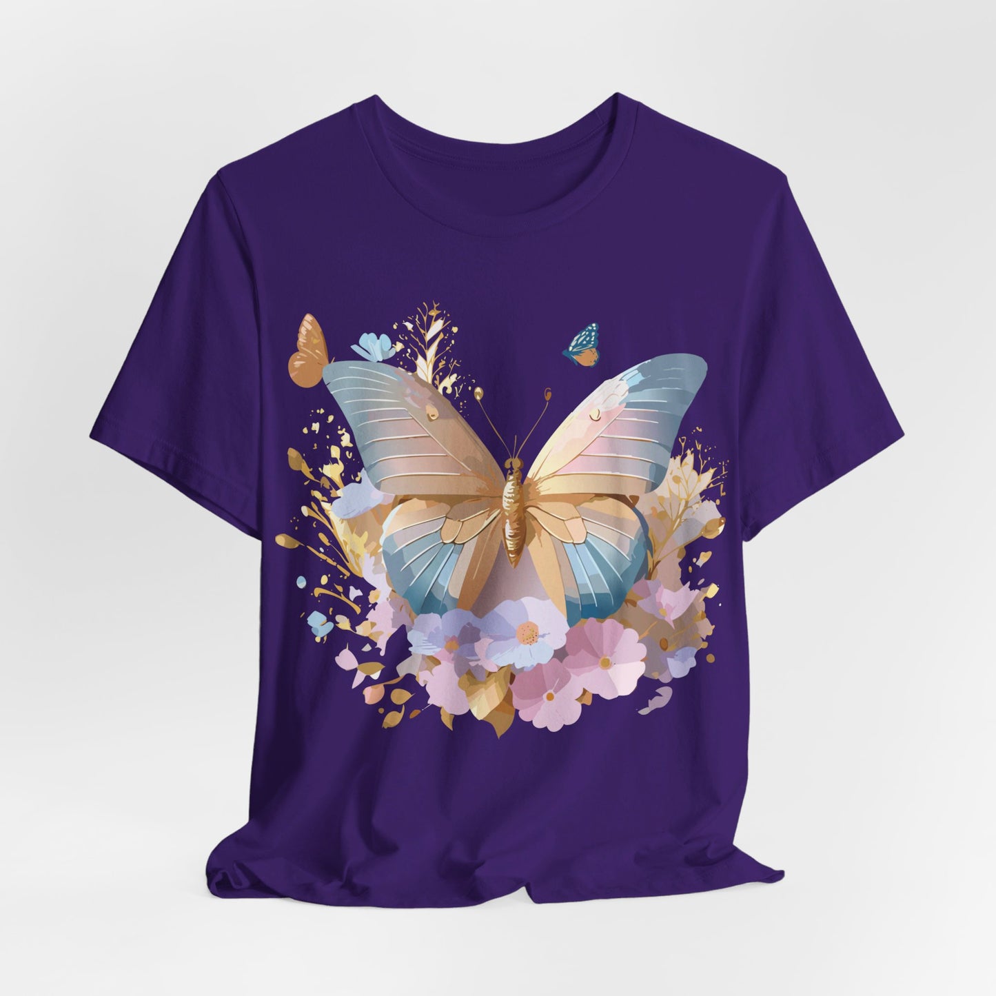 T-shirt en coton naturel avec papillon