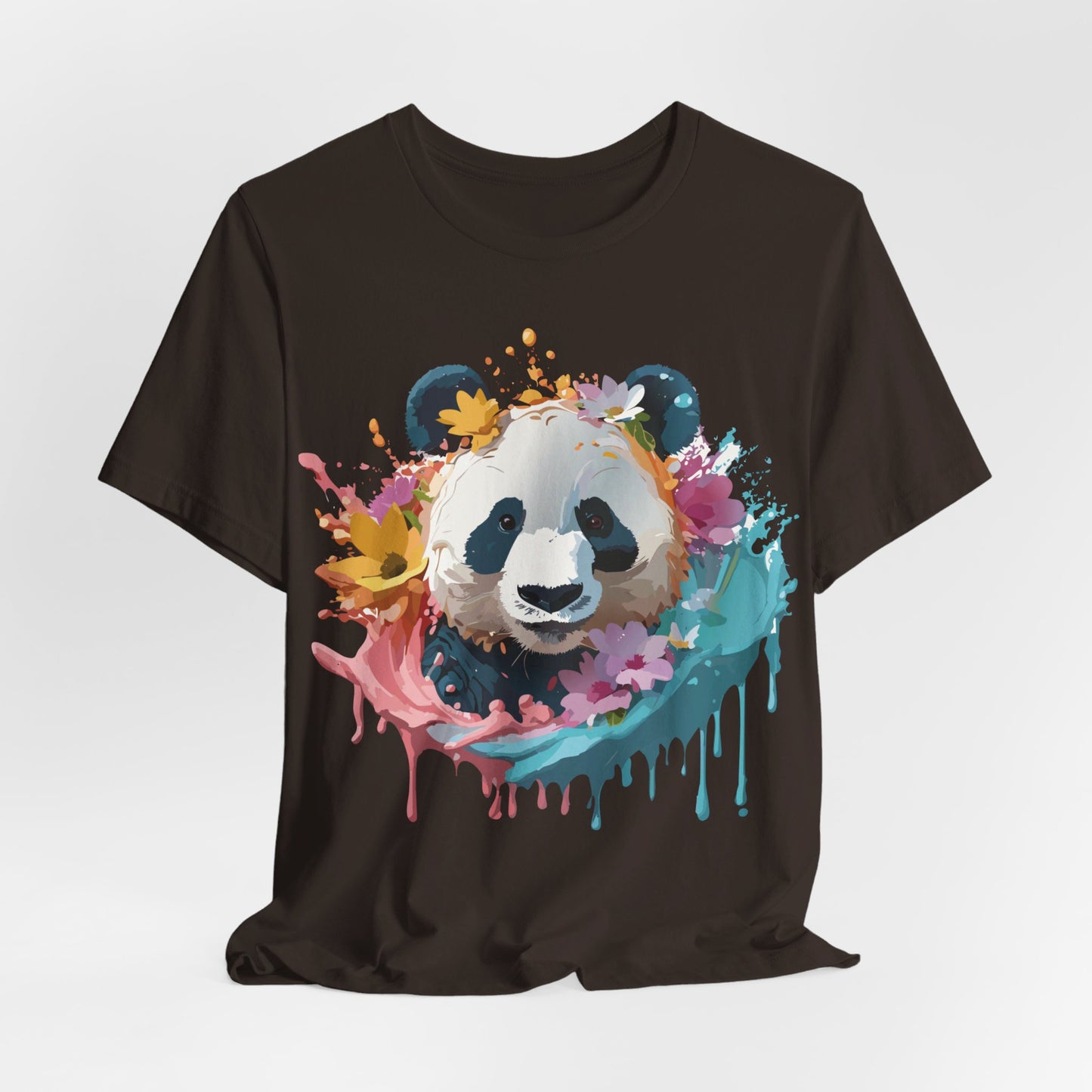 Natural Cotton Tee Shirt with Panda