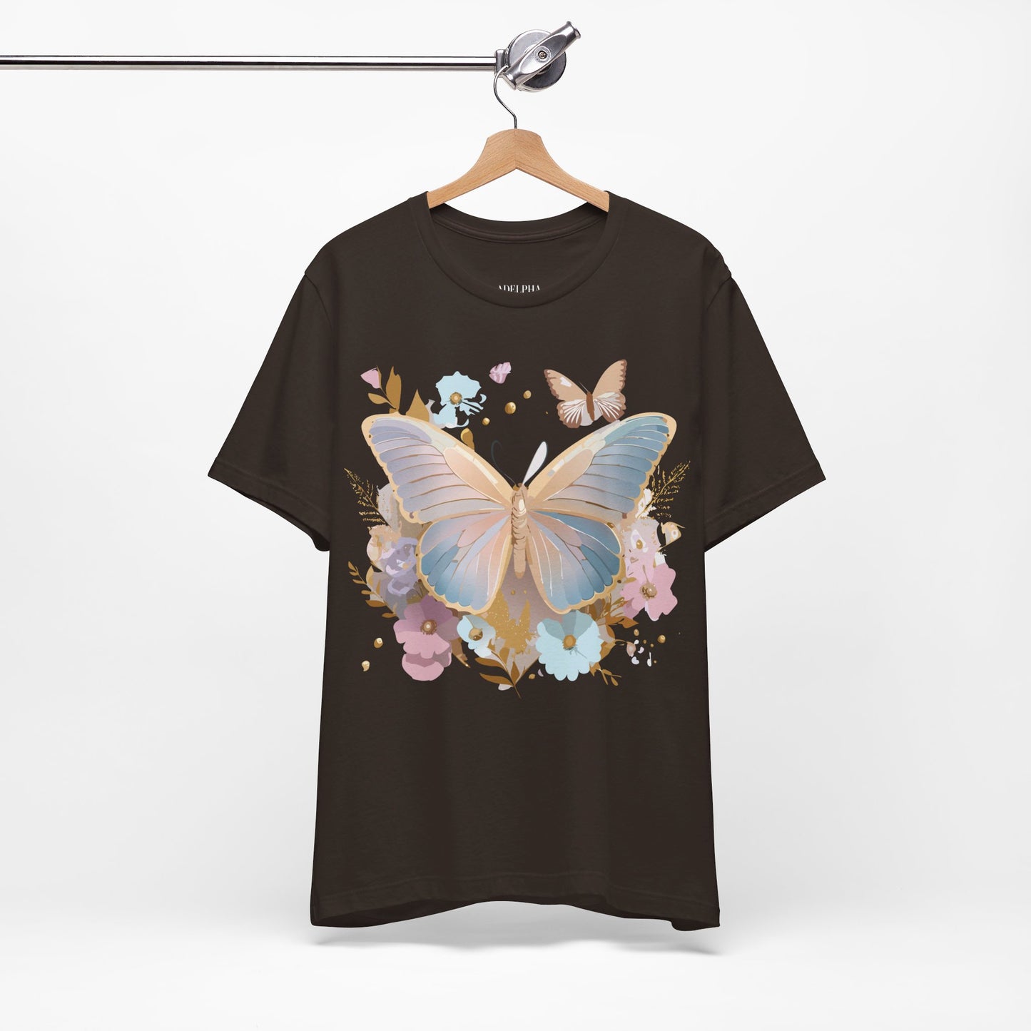 T-shirt en coton naturel avec papillon