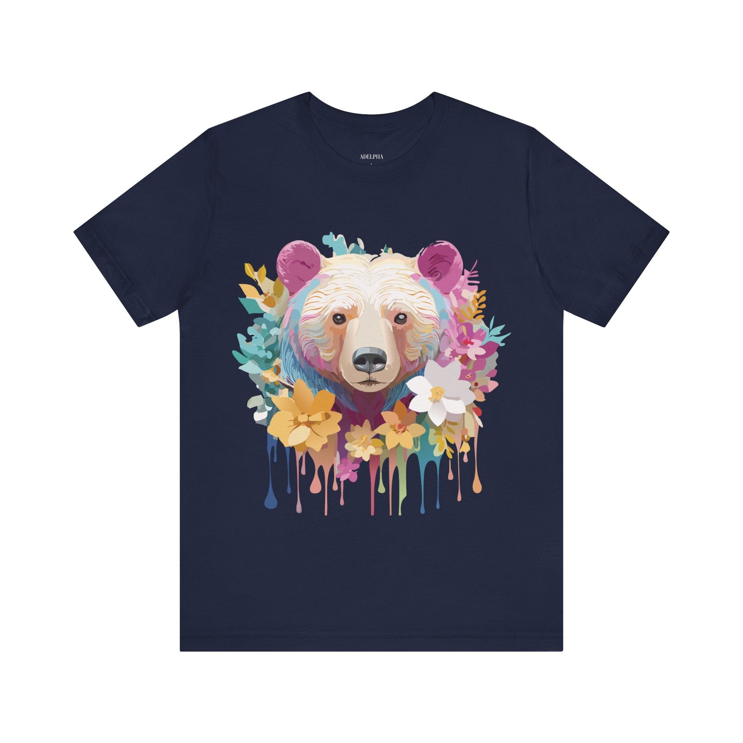 Natural Cotton Tee Shirt with Bear