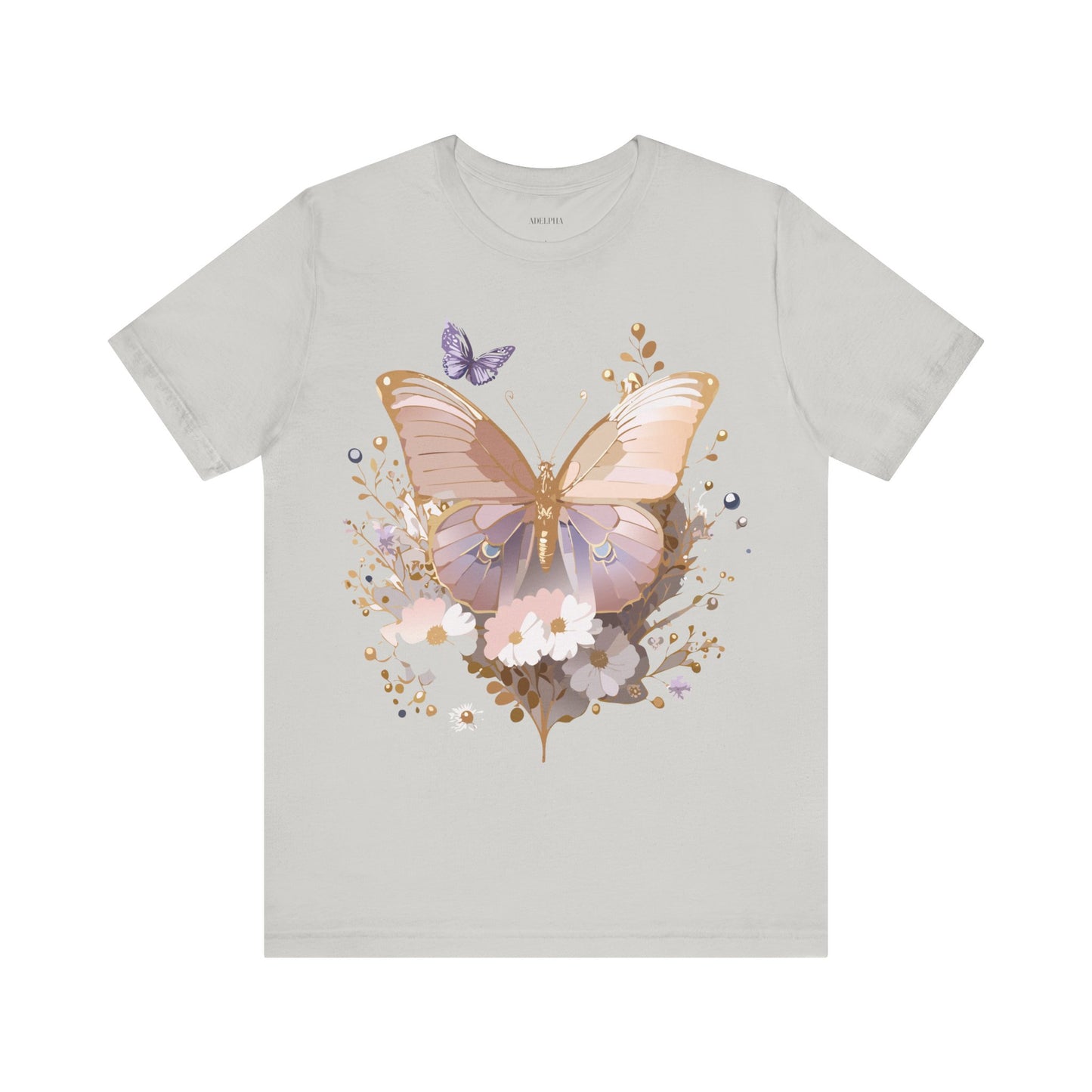 T-shirt en coton naturel avec papillon