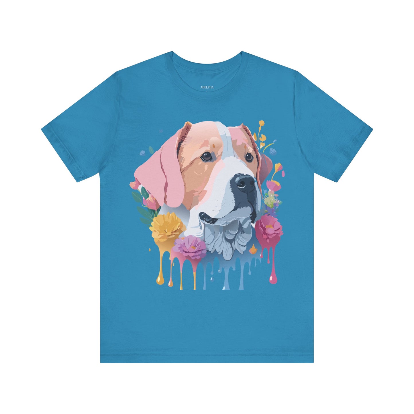 T-Shirt aus natürlicher Baumwolle mit Hund