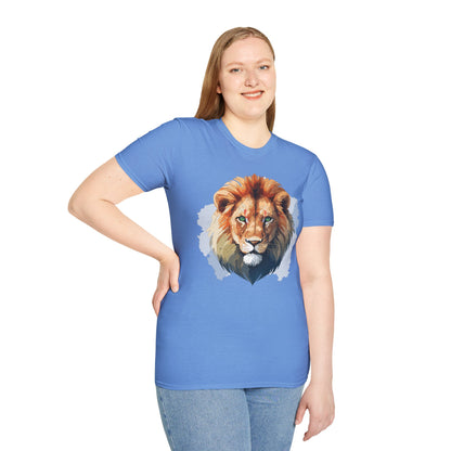 Lion Shirt Unisex Animal Tee Softstyle Gildan 64000 100 Percent Ring Spun Cotton