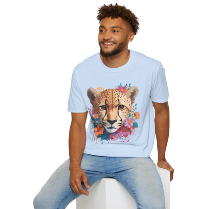 Cheetah Print Unisex Softstyle Tee Gildan 64000 Cotton Short Sleeve Shirt