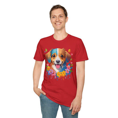 Dog Shirt Unisex Animal Tee 100 Percent Cotton Gildan Softstyle 64000