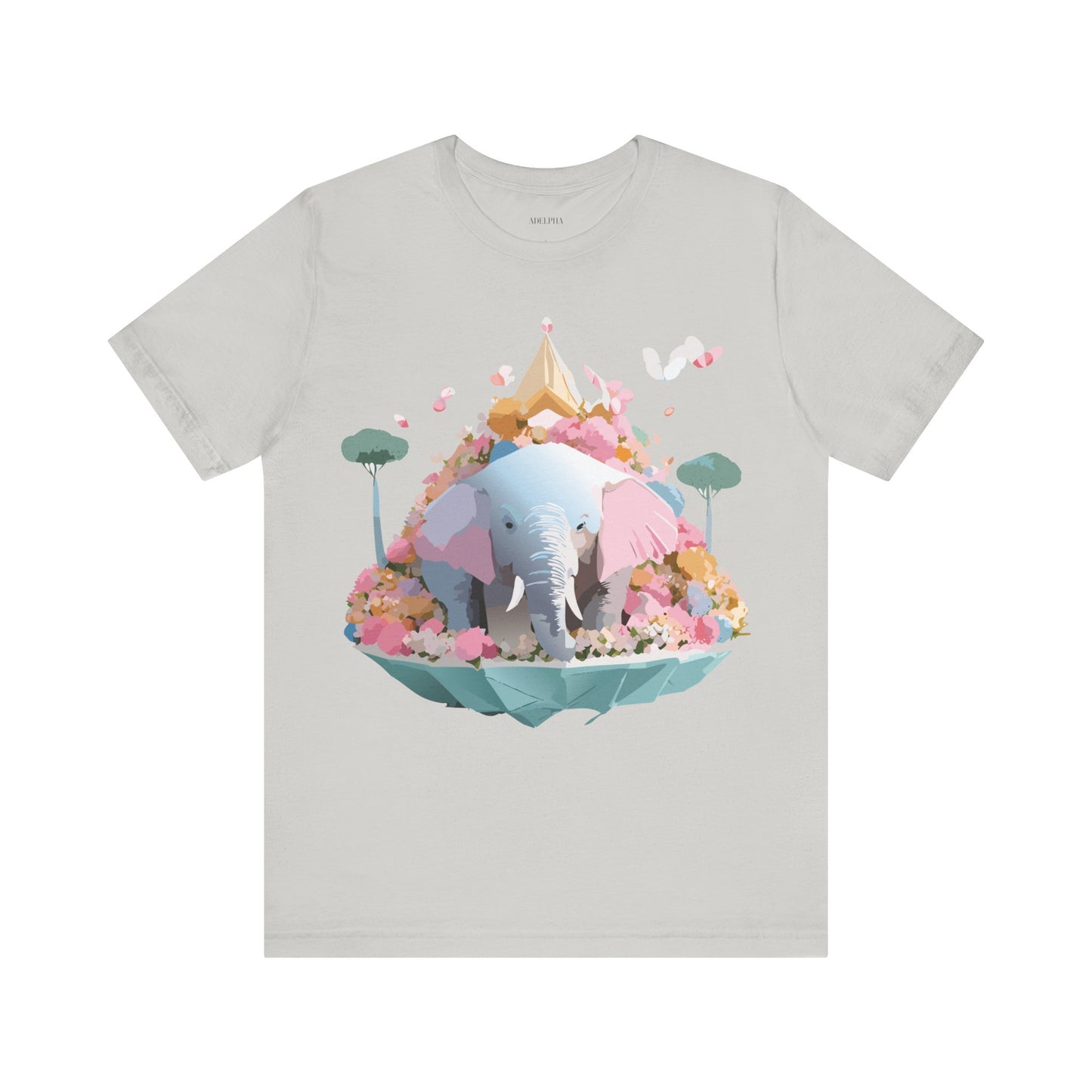 T-Shirt aus natürlicher Baumwolle mit Elefant